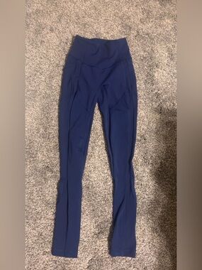 Size two lululemon navy blue leggings!